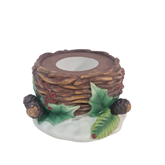 SOLD PartyLite Cardinal Porcelain Candle Holder Hand Painted NOB USA W/Box - Picture 7 of 12